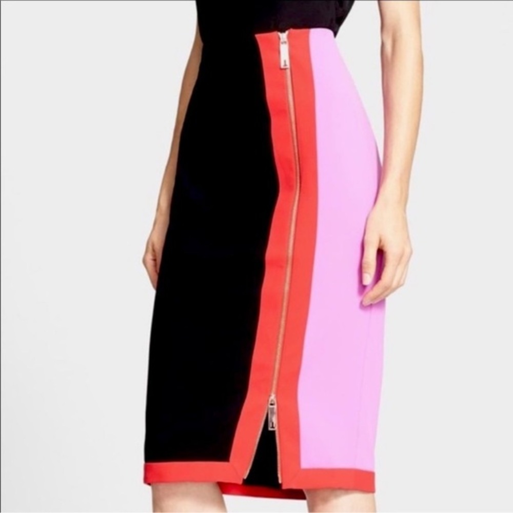 Ted Baker Black and Pink Pencil Skirt